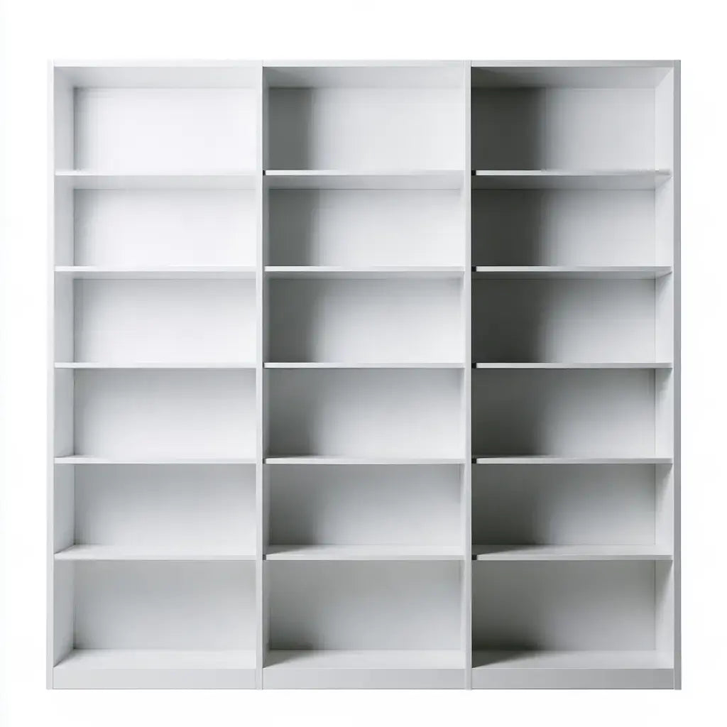 Estantería con columnas de estantes abiertos - blanco